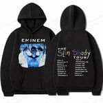 Hip Hop Eminem Hoodie Män Kvinnor Mode Hoodies Barn Hoodies Kvinnor Tröjor Pojke Coats Slim Shady Tröjor Rappare Kläder Punk 2DF504430-Svart[HK] L