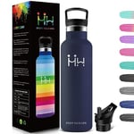 HoneyHolly Gourde Isotherme, sans BPA, Gourde Isotherme 750 ML, Double Paroi, Bouteille Isotherme, 18/8 Acier Inoxydable, Bouteille d'eau, Gourde INOX pour Sport, Randonnée, École, Bureau