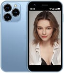 Mini Smartphone débloqué 4G téléphone Portable 3,0 Pouces,Double SIM,Batterie 2000 mAh,Double caméra,Android 10.0 Quad-Core,WiFi,Bluetooth,téléphone de Secours(Blau,3 Go+64 Go).[U220]