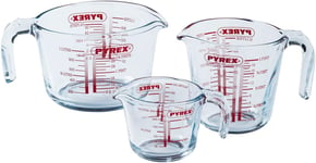 Pyrex Jug Set 912S992, 2-Piece Glass Measuring Cups, Transparent Design, Durable