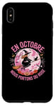 Coque pour iPhone XS Max Octobre Rose Halloween Sorcière Sur Balai Octobre Rose