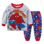 2-pack Spider-Man pyjamas för barn, supermjuk t-shirt och byxor A 110CM