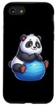 Coque pour iPhone SE (2020) / 7 / 8 Panda on Balle d'exercice Gym Fitness Entraînement