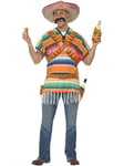 Smiffys Costume de tequila man homme, avec poncho, cartouchière, ceinture et porte bouteilles