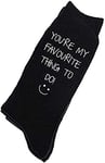 60 Second Makeover Limited You're My Favourite Thing to Do Men's Black Calf Socks Valentines Day Dad Husband Boyfriend