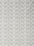 Orla Kiely Linear Stem Made to Measure Curtains or Roman Blind, Silver