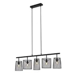 BRILONER - Suspension avec abat-jour en fil de fer, vintage, douille E14, max. 40 watts, lampe à suspendre, lampe de table à suspendre, lampe de salle à manger suspendue, rétro, 96x120 cm, noir