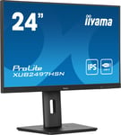 60,5cm/24" (1920x1080) iiyama PROLITE XUB2497HSN-B1 16:9 FHD IPS 1ms 100Hz HDMI DP USB-C RJ45 Speake