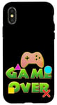 Coque pour iPhone X/XS Game Over Vintage Retro Jeux Vidéo Gaming