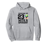 23rd Birthday Tennis 23 Years Old Tennis Player Birthday Pullover Hoodie