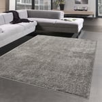 Tapis Glamour « brillant et scintillant » | moelleux et chaleureux | en gris