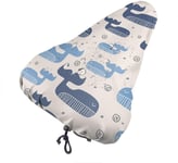 lucky-bonbon Cute Whale Scandinavian Fashion Waterproof Keep Dry Bike Seat Cover The Perfect Bicycle Seat Cover Waterproof Sunscreen And Dustproof For All Bicycle Exercise.