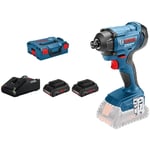 Visseuse à chocs 18V Bosch gdr 18V-160 + 2 batteries ProCORE 4 Ah + chargeur + l-boxx Bosch 06019G510Q - Noir