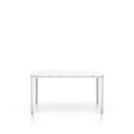 Vitra - Plate Table 70x70, Marmor - Carrara, Ben - Vit - Soffbord - Jasper Morrison - Vit - Metall/Sten