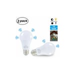 Ensoleille - Ampoule Led E27, Avec Detecteur De Mouvement, 7W, Blanche, 2Pcs