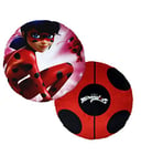 Joytoy- Figuren & Charactere Figurines et Personnages Ladybug Coussin en Peluche 33 x 33 cm, Imprimé, 65999, Rouge, Standard