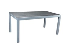 greemotion Table à rallonges Monza, Plateau de Table en Verre, Aspect céramique, 160/240 x 75 x 90cm, Argent/Gris