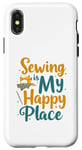 Coque pour iPhone X/XS Sewing Love Machine à coudre Tissu Artisanat Couture Life