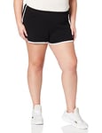 Urban Classics Women's Ladies Organic Interlock Retro Hotpants Shorts, Black/White, S