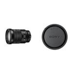 Sony E PZ 18-105 mm f/4.0 G | APS-C, Power Zoom Lens (SEL18105G) & ALC-R1EM Rear Lens Cap for E Mount Lenses, Black