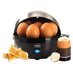 Neo 3 in 1 Durable Kitchen Electric Egg Cooker, Boiler, Poacher Poached Boiled & Omelette Maker Machine Steamer with Timer (Black and Silver)