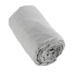 Drap housse 180x200 +30 cm Flanelle de Coton Candice Brume