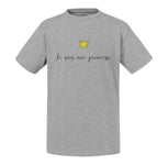 T-Shirt Enfant Je Suis Une Princesse Dessin Couronne Jaune