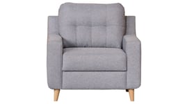 Fauteuil en tissu MIDLAND coloris gris clair