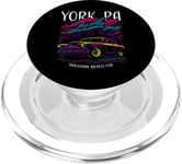 Design de voiture Hotrod classique York PA Industrial Muscle USA PopSockets PopGrip pour MagSafe