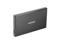 Natec Nkz-0941, Hdd- / Ssd Kabinett, 2.5", Serial Ata Ii, Serial Ata Iii, 6 Gbit/S, Usb-Anslutning, Svart