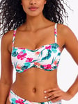 Freya Palm Paradise Underwired Bandeau Bikini Top, White