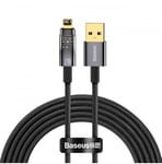 Baseus Explorer Series-kabel USB - Lightning 2.4A 2 m svart (CATS000501)