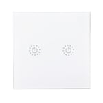 EU 433Mhz 2 Gang Smart WIFI Interrupteur de lumière Interruptor Touch Wall Power Switch App Télécommande Intelligent Switch Fonctionne avec Alexa Google Home