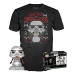 Funko Pop! Tee (Adult): Star Wars - Holiday Stormtrooper (Metallic) Vinyl Figure T-Shirt (M)