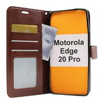 Crazy Horse Wallet Motorola Edge 20 Pro (Brun)