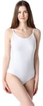 Merry Style Body Justaucorps sans Manches Femme MS10-285 (Blanc, XL)