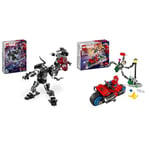 LEGO 76276 Marvel L’Armure Robot de Venom Contre Miles Morales, Jouet de Construction & 76275 Marvel La Course-Poursuite en Moto : Spider-Man Contre Docteur Octopus