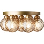 Apiales 7 Flush Ceiling Light, Brass / Gold