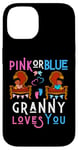 Coque pour iPhone 14 Rose ou bleu Granny Loves You Grandma Nana Mimi Grandmother