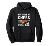 Why I Lose At Chess Funny Excuses For Chess Game Players Pullover Hoodie