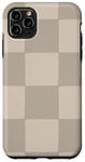 Coque pour iPhone 11 Pro Max Beige clair classique à carreaux Grand damier Beige clair