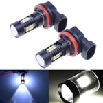 2x H8 H11 6000k 30w Hög Effekt Cree Led Dimljus Körljus Canbus Lampa Glödlampa Vit