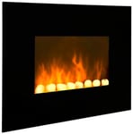 Cheminée électrique Murale Black Fire 62 cm Effet Flammes LED Chemin'Arte