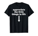 Appreciate The Little Things In Life Arrow Funny Adult Humor T-Shirt