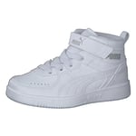 PUMA Rebound Joy AC PS Sneaker, White White Limestone, 11 UK