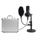 Maono USB Studio Desk Top Microphone Kit with Flight Case