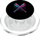 Cross Baseball Bat with SprinklesDrip Sports Player Softball PopSockets PopGrip for MagSafe