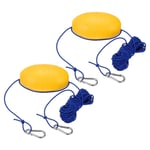 30FT Float Rope Tow Line, 2 Set Heavy Duty Buoy Ball Float Leash Blue