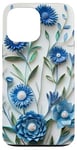 Coque pour iPhone 13 Pro Max Fleur Bleu Bleuet Floral Nature Femme Filles Fleurs