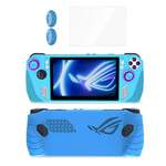 Juste en silicone pour console de jeu ASUS Rog Ally,étui 3 en 1,verre et capuchon,bouton en verre du Guatemala,capuchon de protection,jeu Accquatuor - Type Blue